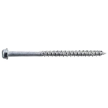 Midwest Fastener Masonry Screw, 1/4" Dia., Hex, 4 in L, 410 Stainless Steel 50 PK 54789
